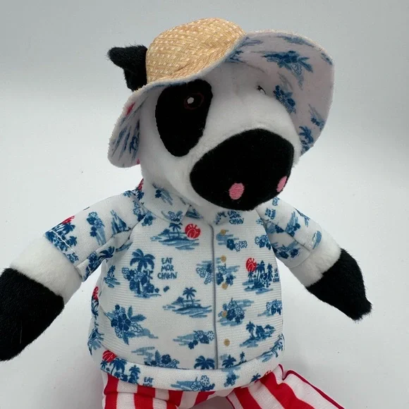 Chick-fil-A Summer 2025 Plush Cow Doll Toy Blue Tropical Island Shirt Cabana 7" - Picture 2 of 8